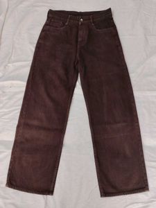 Brown Wide Leg Jeans