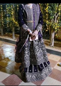 Exquisite Embroidered Velvet Lehenga Choli