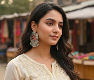 Stunning Oxidized Silver Jhumka Earrings