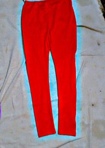 Red Ethnic Leggings