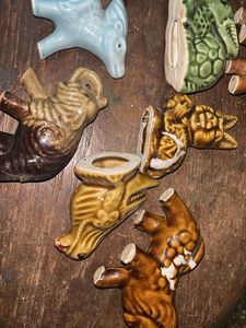 Vintage Ceramic Animal Figurines - Set of 9