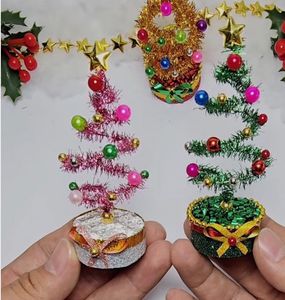Miniature Christmas Trees Set