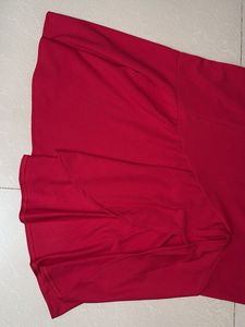 Elegant One-Shoulder Red Ruffle Dress