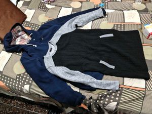 Blue Hooded Buttoned Coat winters and dress free