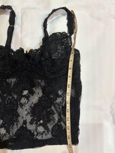 Sheer Black Lace Cami &amp; Skirt Set
