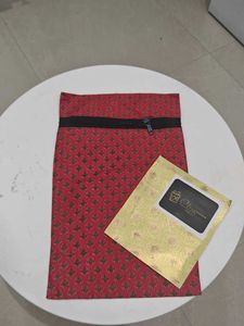 Elegant Red Zippered Pouch