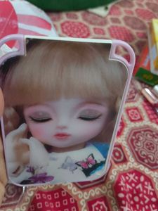 Cute Doll Print Mirror Case