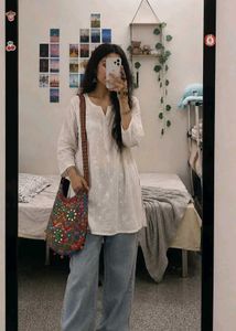 mirror work embroidery bag