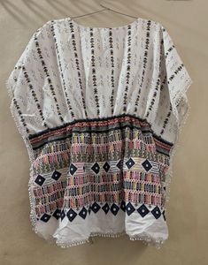 Boho White Kaftan Tunic