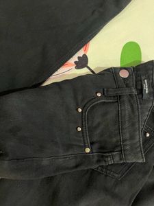 (studded)Black Wide Leg Jeans