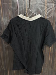 Classic Black Polo Neck Top