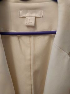 Cream Single Button Blazer