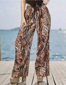 Shein Animal Print Wide Leg Pants