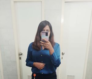 Chic Blue Satin Shirt