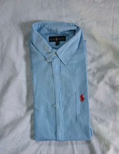 Men's Blue Polo Ralph Lauren Button-Down Shirt
