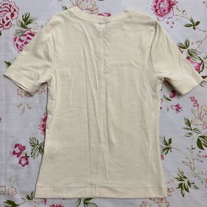 Butter Yellow Fitted T-shirt