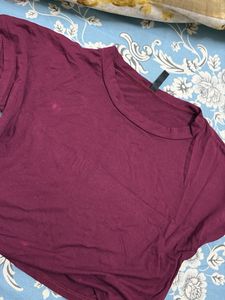 Maroon Basic Tee