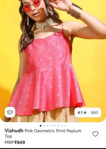 Vishudh peplum top for women