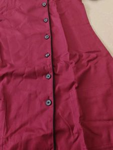Maroon Chef Coat Style Kurta