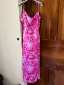 Pink Swirl Slip Dress