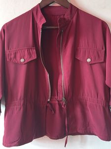 Maroon Zip-Up Jacket