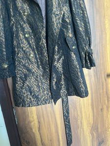 Chic Leopard Print Trench Coat