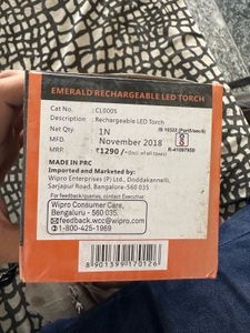 Eveready Unused Led Torch Rechargeable