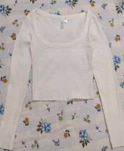 Ribbed long sleeve H&amp;m top