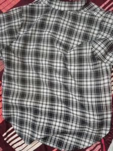 Classic Black &amp; White Plaid Shirt