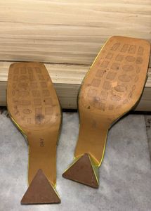 Neon Yellow Embellished heels(Rakhi Sale)
