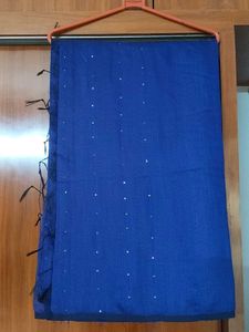Elegant Royal Blue Embellished Saree