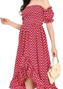 Chic Chevron Print Dress# Not used