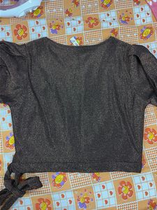 Sparkly Wrap Crop Top