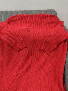 Red Knit Cardigan...