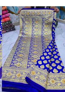 Royal Blue Banarasi Silk Saree