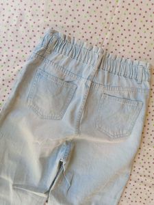 Light Wash Paperbag Waist Jeans