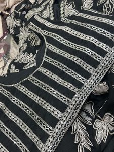 Black Sequined Lehenga Choli with shrug Set