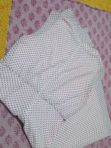 Pink Patterned Short Dress