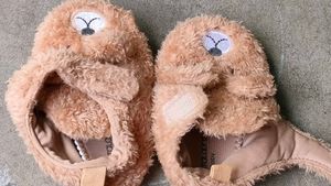 Adorable Bear Slippers for Baby!