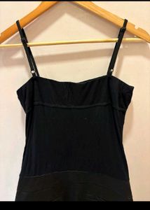Chic Black Mini Dress with Bow Detail