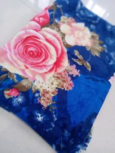 Floral Print Fleece Fabric Pieces Super Soft Stole