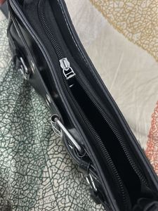 Black Buckle Shoulder Bag