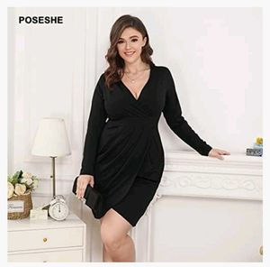 Chic Black Wrap Dress