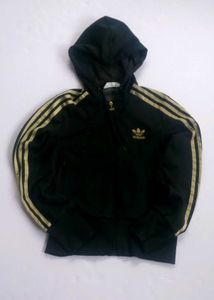 Adidas Black & Gold Zip Hoodie