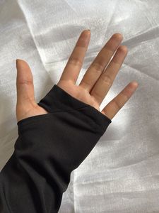 Black Zip-Up Active Jacket perfect for gym/trek
