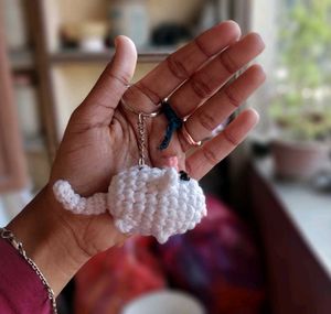 Cute Crochet hamster Keychain