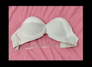 White Padded Bra with Transparent Straps