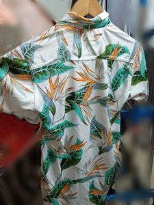 Men's Tropical Print Short Sleeve Shirt