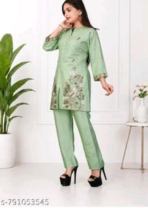 Elegant Embroidered coord set