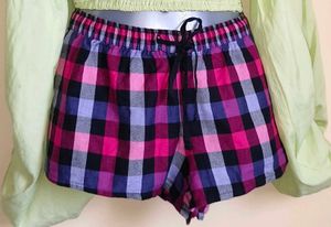 Pink Plaid Lounge Shorts